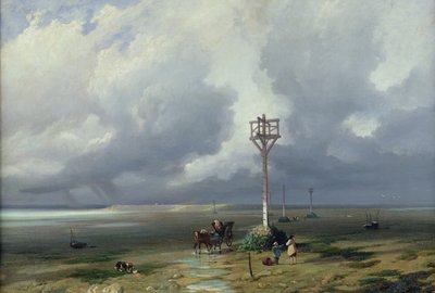 The Passage du Gois at Noirmoutier by Prosper Barbot